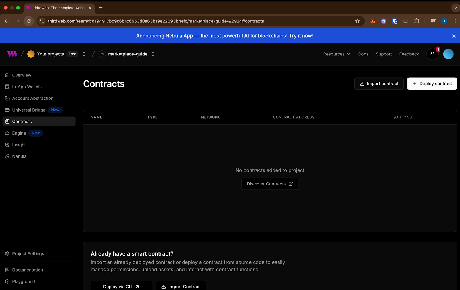 Thirdweb - Contracts Overview